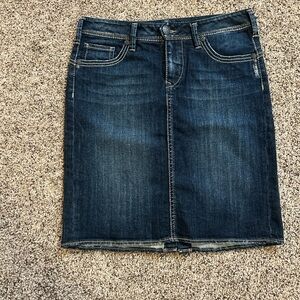 Silver Jeans Dark Indigo Pencil Skirt